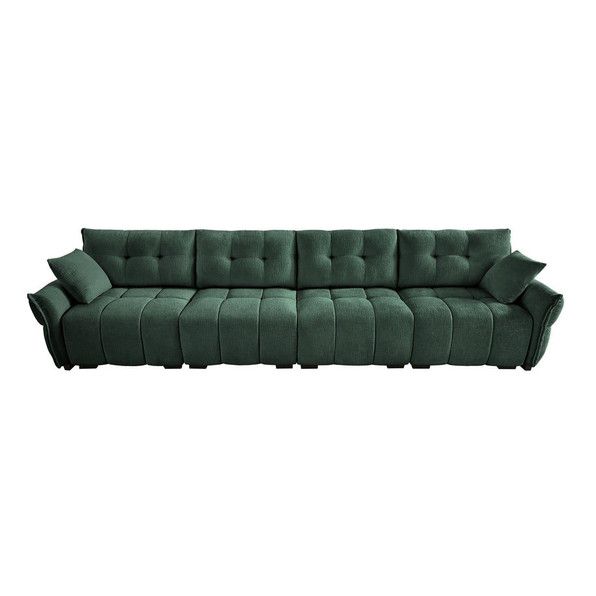Modern 4-Seater Sofa, Solid Wood Frame In Premium Chenille