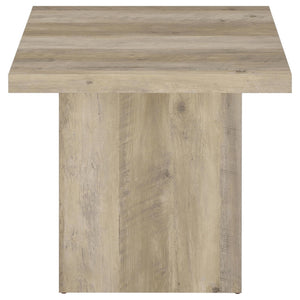 Devar 3-piece Square Coffee End Table Set Distressed Pine