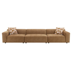 Zoey - Modular - Armless Chair - Chocolate Suede