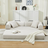 Folding Sofa Bed Convertible Couch with 2 Pillows
