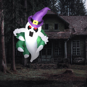 4ft Animated Inflatable Ghost with LED Illumination - Multicolor