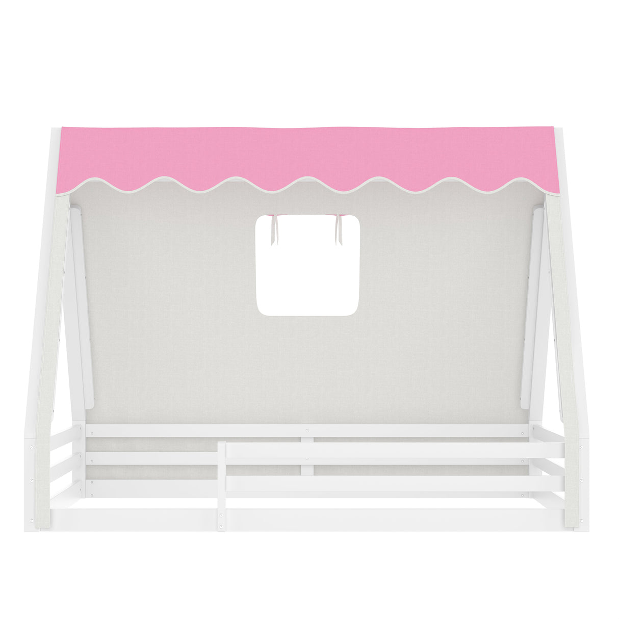 Full Size House Floor Bed with Tent and Light