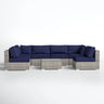 Seating Set With Cushions Handcrafted Wicker Design