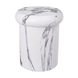 18.11"H Sculptural MGO Side Table