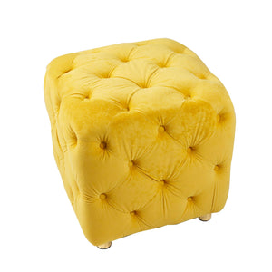 Modern Upholstered Ottoman, Exquisite Small End Table, Soft Foot Stool, Dressing Makeup Chair, Comfortable Seat For Living Room, Bedroom, Entrance