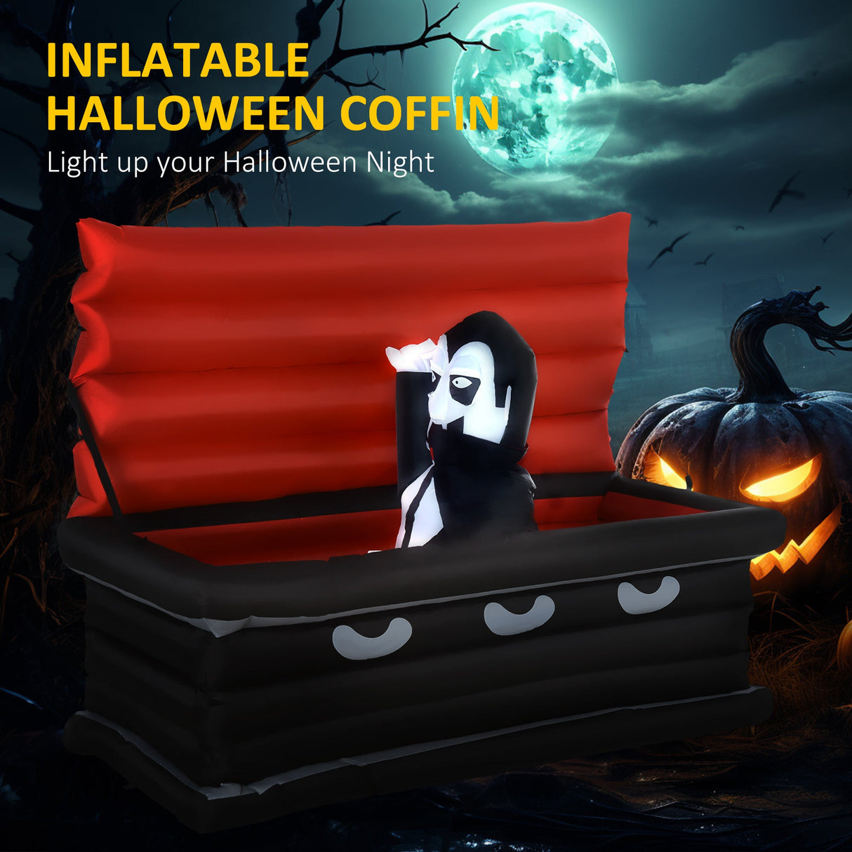Vampire and Giant Coffin Halloween Inflatable Decoration