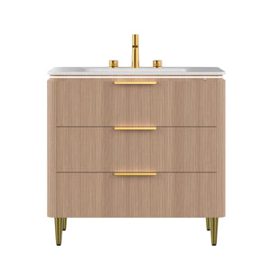 Amara 36'' Bathroom Vanity & Sink, Carrara