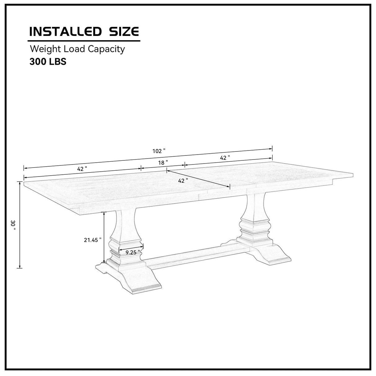 Extendable Wooden Dining Table, Seats 6