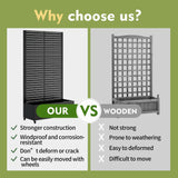 Metal Planter Box with Trellis, 73" x 35" x 16" Raised Garden Bed