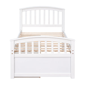 Platform Storage Bed Solid Wood Bed With 6 Drawers