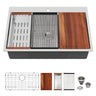 Topmount Stainless Steel Kitchen Sink With Workstation Ledge And Accessories