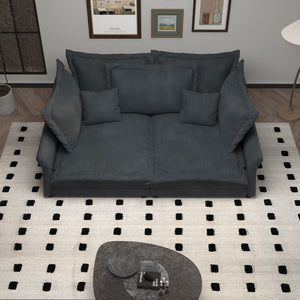 Modern Comfy Upholstered Sofa Cloud Couch, Deep Seat Couches With Multiple Large Soft Pillows