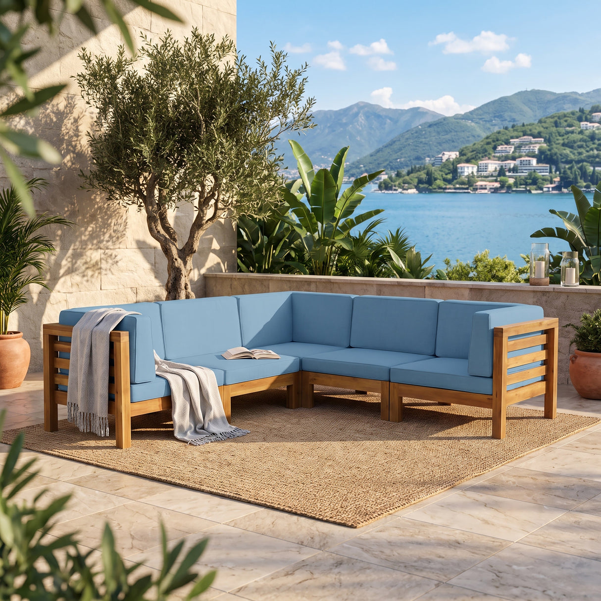 Oana 5-Piece V Shape Sofa Set