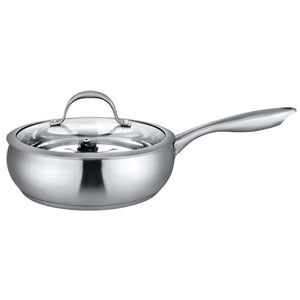 Stainless Cookware 9.5-Inch Fry Pan with Lid