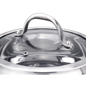 Stainless Cookware 9.5-Inch Fry Pan with Lid