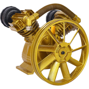 V Type Dual Cylinder Air Compressor Pump Head 5.5Hp 21Cfm 115 Psi - Golden