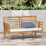 Outdoor caydon love seat, cream