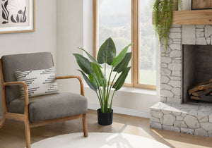 37" Tall, Artificial Plant, Aureum Tree, Indoor, Faux, Fake, Floor, Greenery, Potted, Real Touch, Decorative - Green / Black