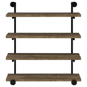 Elmcrest 39-inch 4-shelf Wall Bookshelf Rustic Oak