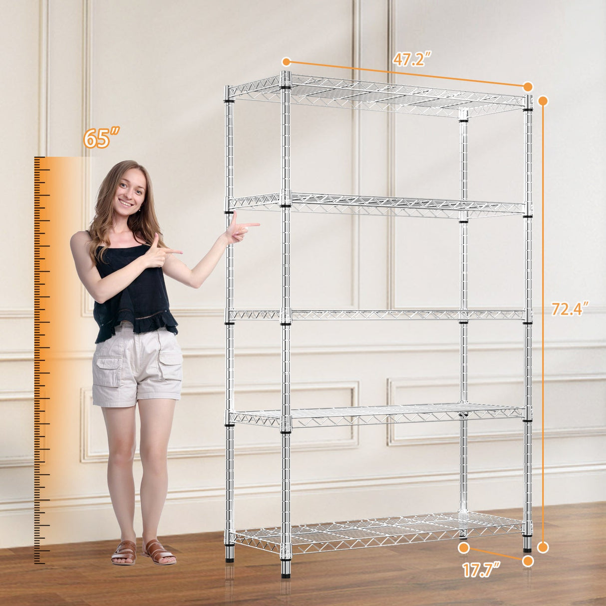 5-Tier Utility Steel Storage Shelving Unit
