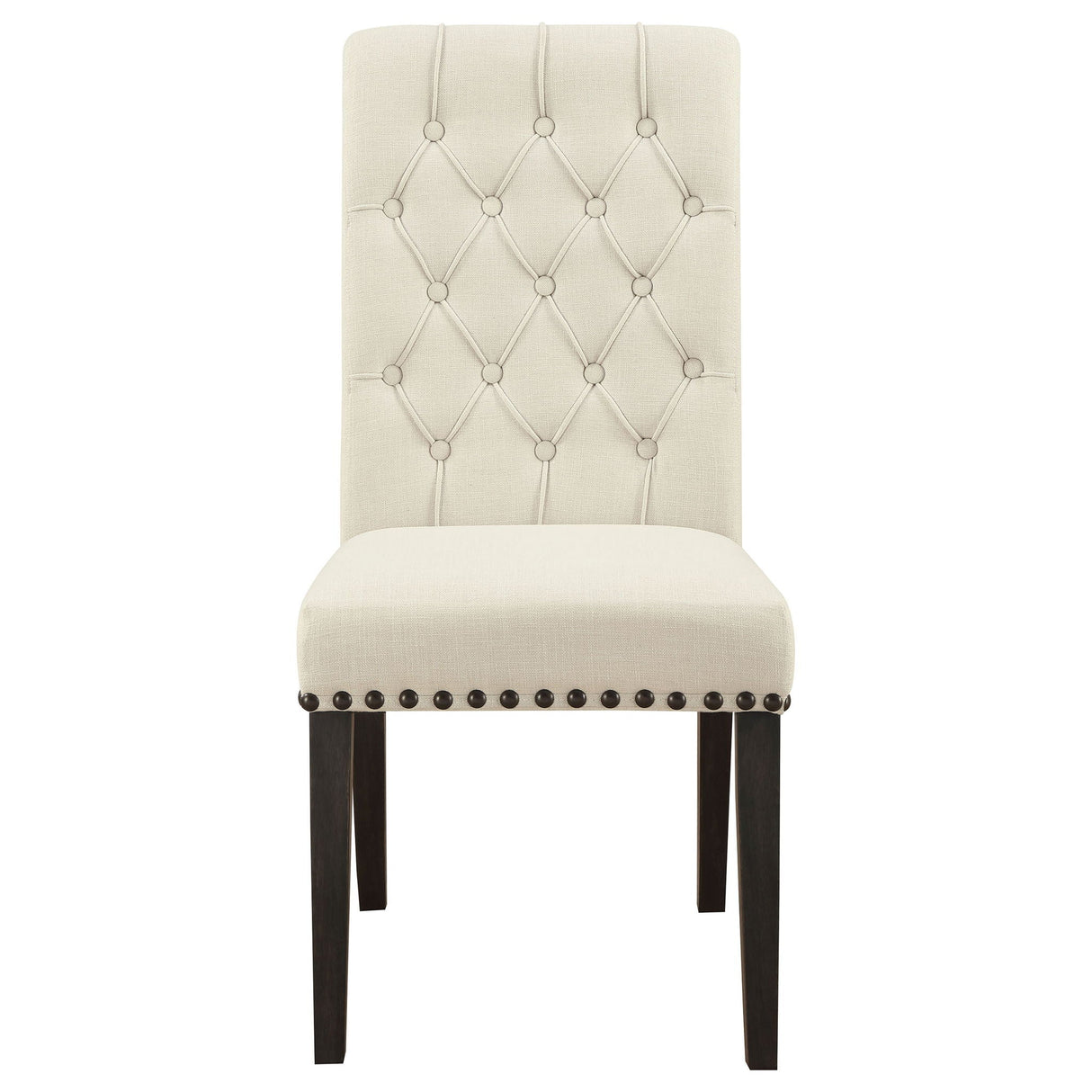 Tufted Rolled Backrest Side Chairs (Set of 2)