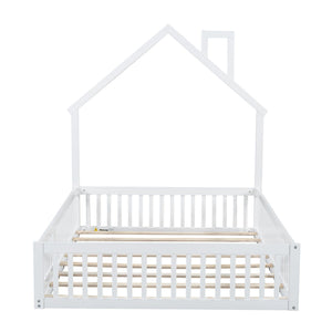 House Platform Bed With Guardrail