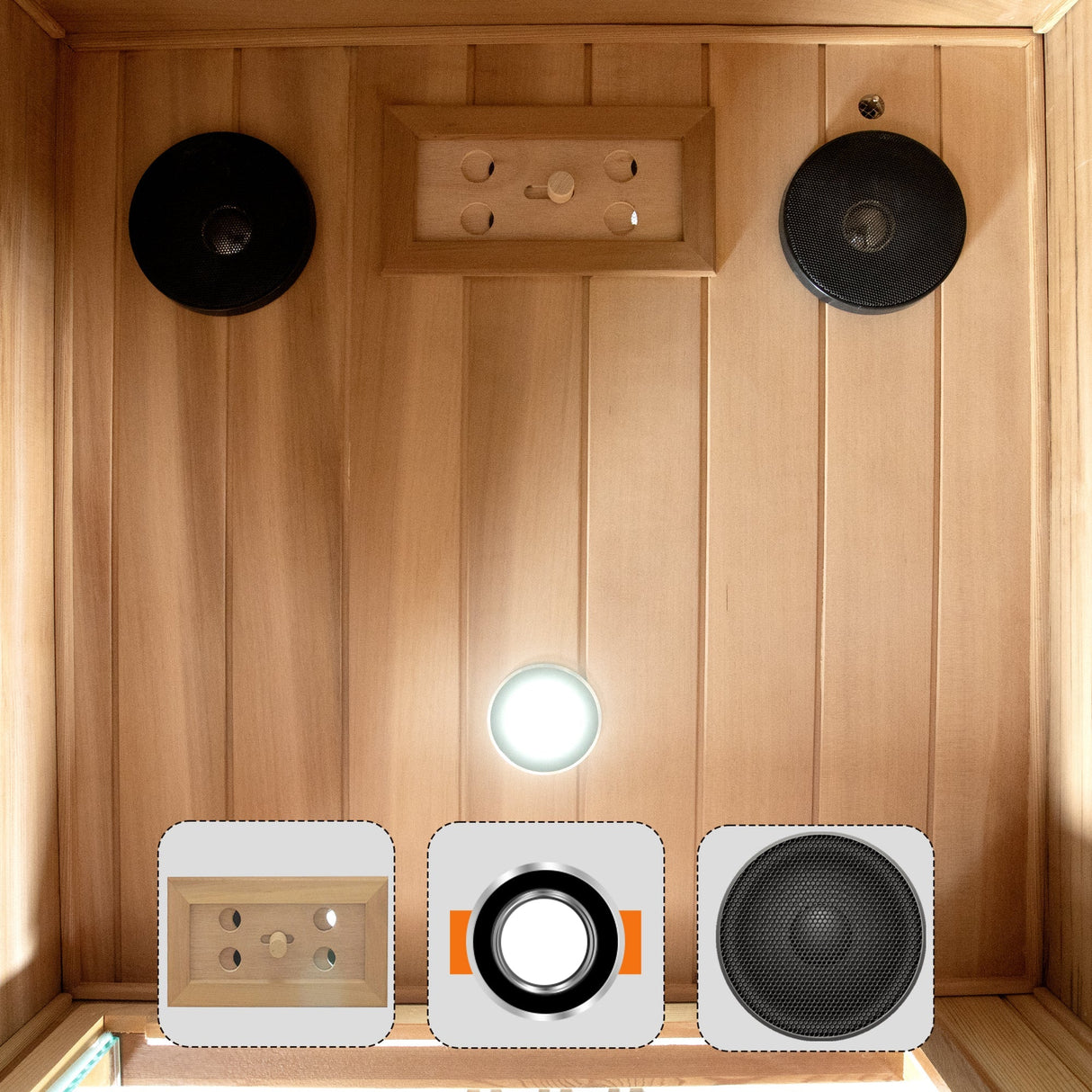 One person Far infrared red cedar standard indoor sauna room