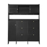 On Trend Multifunctional Tipping Bucket Shoe Cabinet With Storage Shelf & 6 Flip Drawers