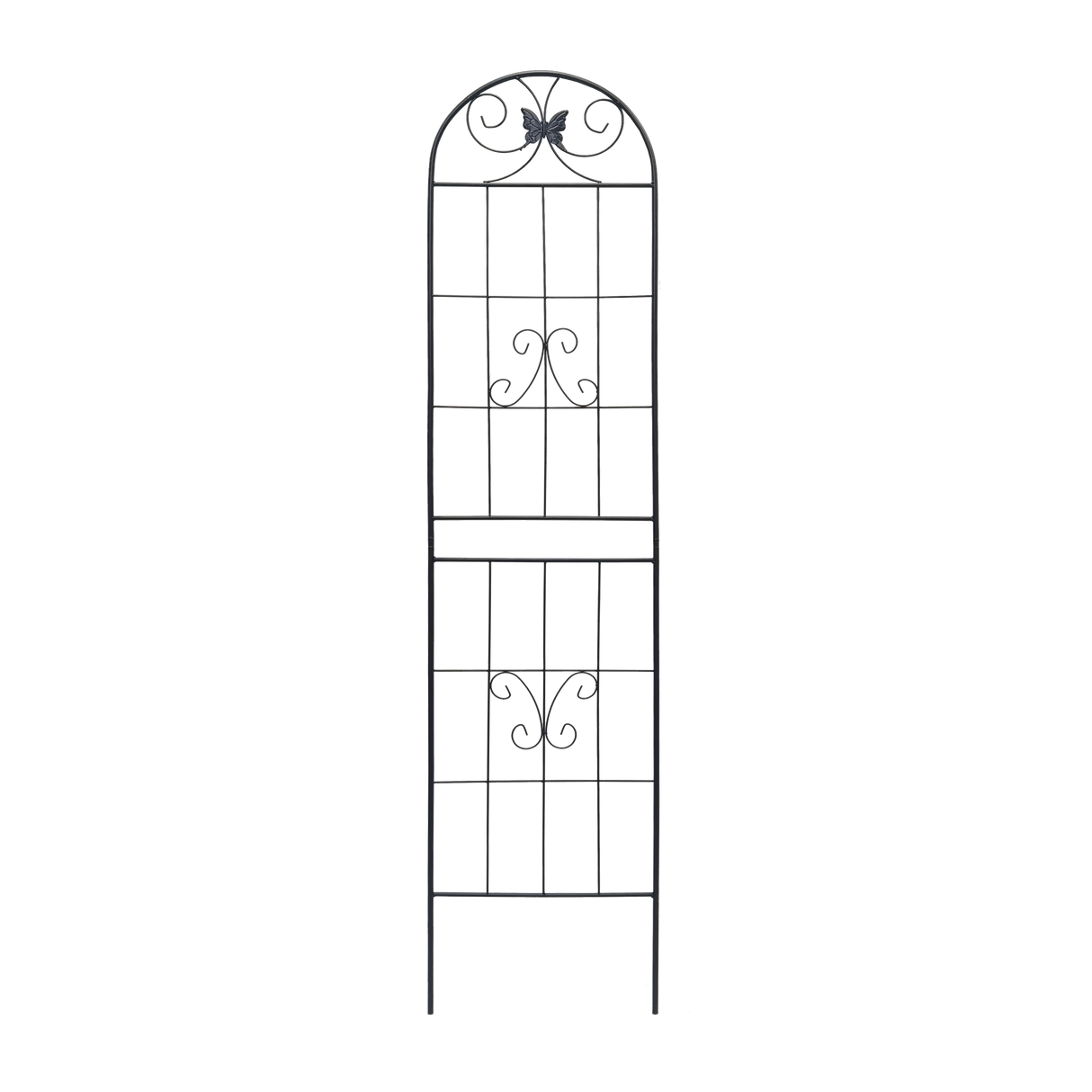 4 Pack Metal Garden Trellis 86.7" x 19.7" Rustproof Trellis for Climbing Plants Outdoor Flower Support Black