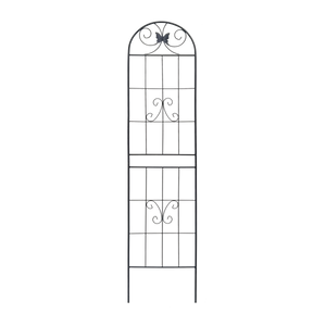 4 Pack Metal Garden Trellis 86.7" x 19.7" Rustproof Trellis for Climbing Plants Outdoor Flower Support Black