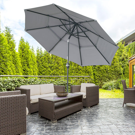 9ft-3-tiers-patio-umbrella-outdoor-market-umbrella-with-crank,-push-button-tilt-for-deck,-backyard-and-lawn,-dark-gray-Umbrellas-&-Sunshades