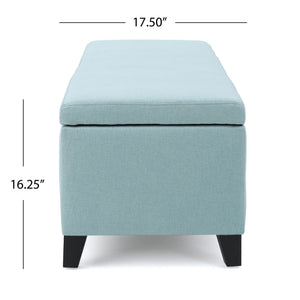Contemporary Storage Ottoman Bench With Upholstery