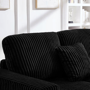93" Sectional Sofa Couch with Reversible Chaise Lounge