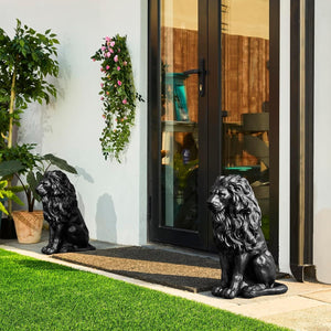 20.5" Resin Outdoor Lion Statue