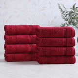 Heritage Egyptian Cotton Plush Thick Absorbent Hand Towel Set of 8 - Egyptian Cotton Hand Towel by Superior Brand