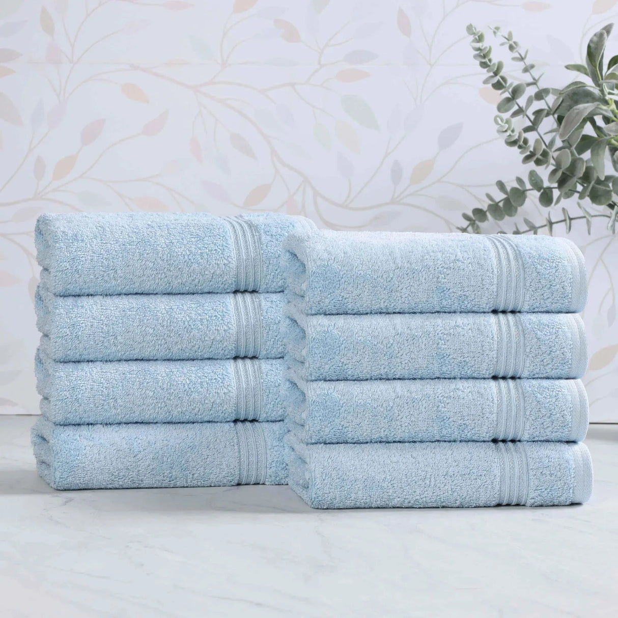 Heritage Egyptian Cotton Plush Thick Absorbent Hand Towel Set of 8