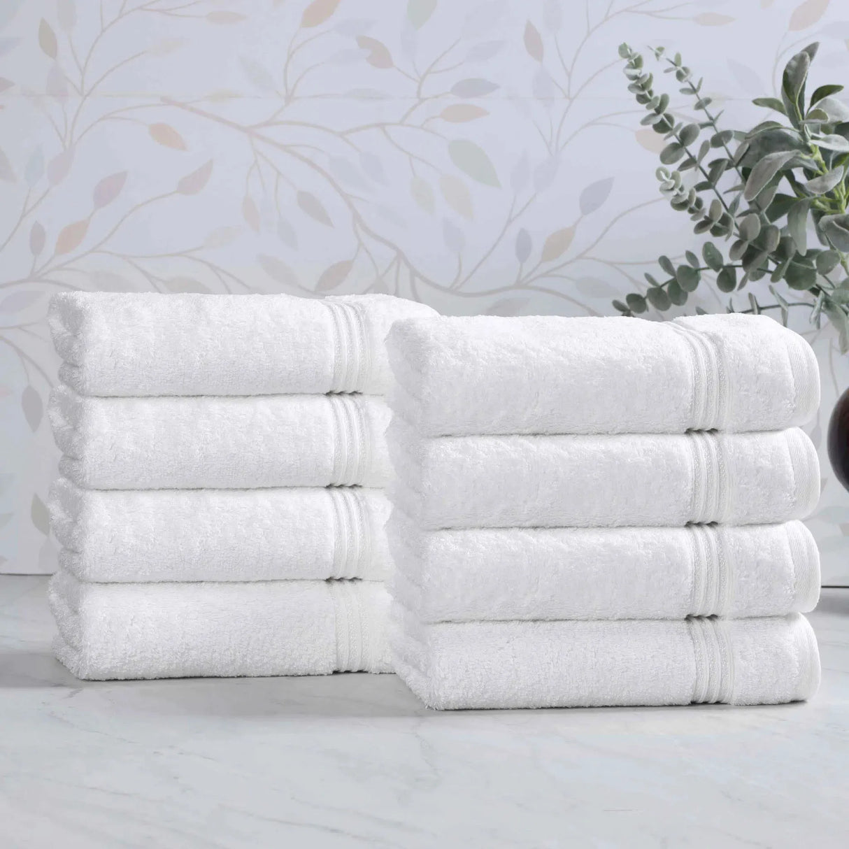Heritage Egyptian Cotton Plush Thick Absorbent Hand Towel Set of 8