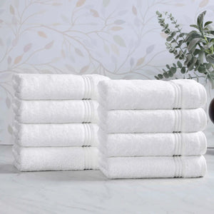 Heritage Egyptian Cotton Plush Thick Absorbent Hand Towel Set of 8