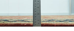 Traditional Fine Turkish design Rust And Beige 8x10 Hand Knotted Wool Area Rug