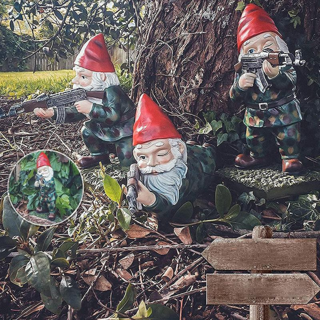 Military Garden Gnome Statue