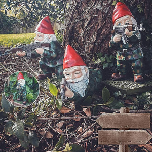 Military Garden Gnome Statue
