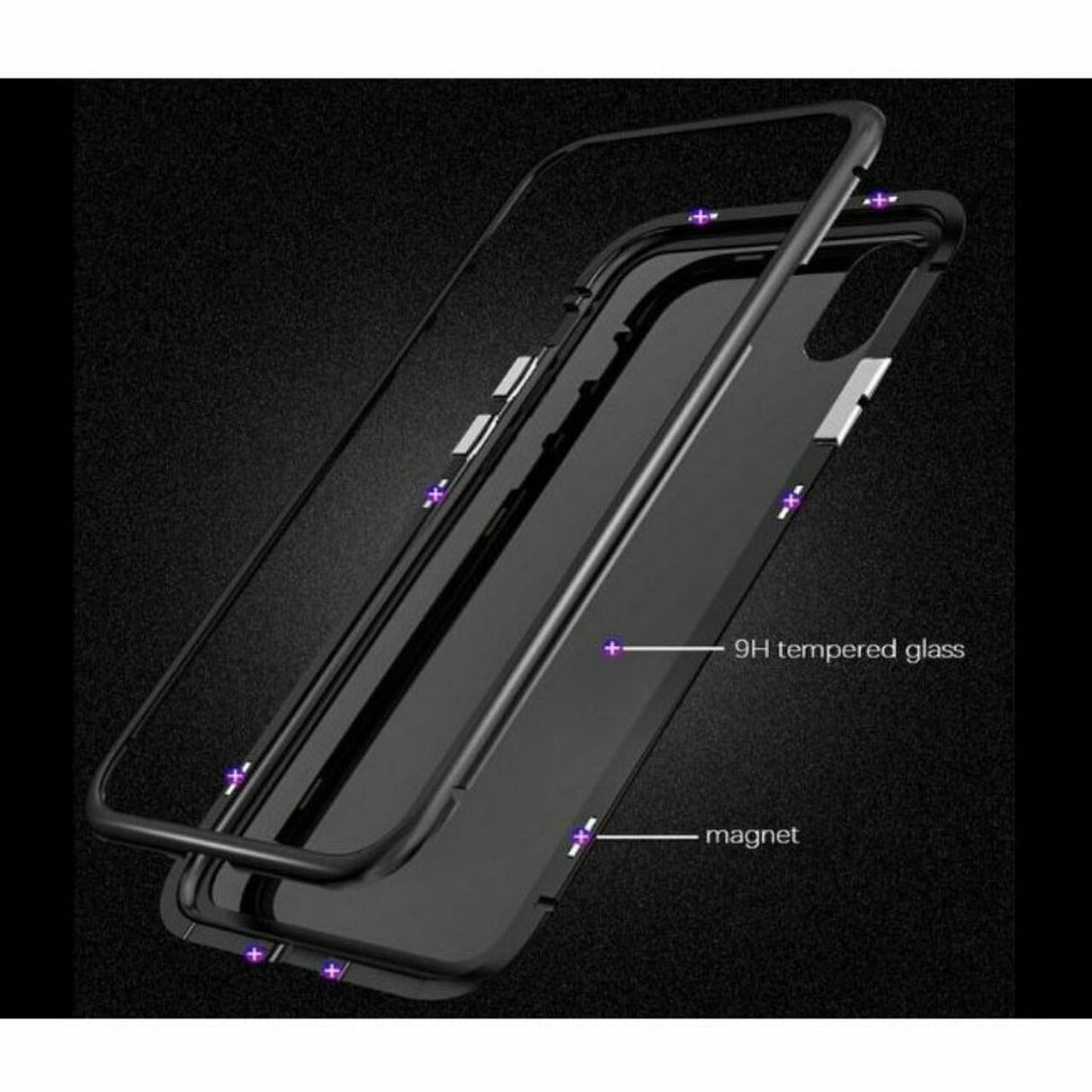 3-Pack Magnetic Snap-on Case for Apple iPhone X or XS