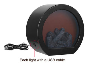 LED Tabletop Fireplace Flame Light