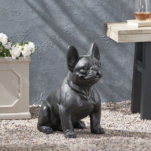 Outdoor French Bulldog Garden Sculpture