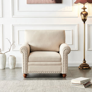 Living Room Sofa Single Seat Chair Beige