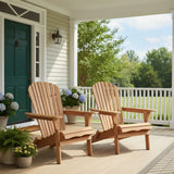 Outdoor Wooden Folding Adirondack Chair Set of 2