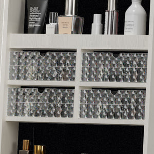 Swivel Jewelry Cabinet With Full Length Mirror