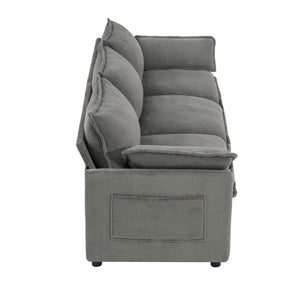 Modern 3 Seater Sofa With Side Storage Pockets For Living Room
