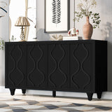 The Embossed Curve Four-Door Cabinet