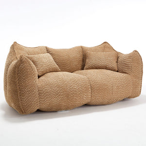 Comfortable Dual Beanbag Chair With High Resilience Foam Core For 2 People